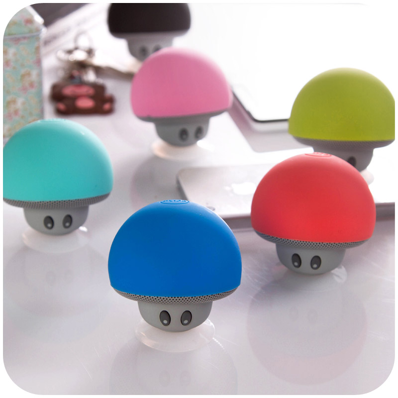 无线蓝牙音箱吸盘迷你电脑手机蘑菇小音响便携