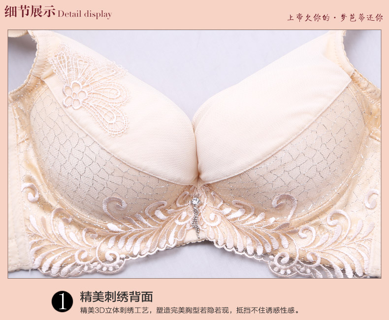 梦<em>芭蒂</em> 秋新款聚拢<em>文胸</em>暗影浮<em>香</em>蕾丝刺绣小胸