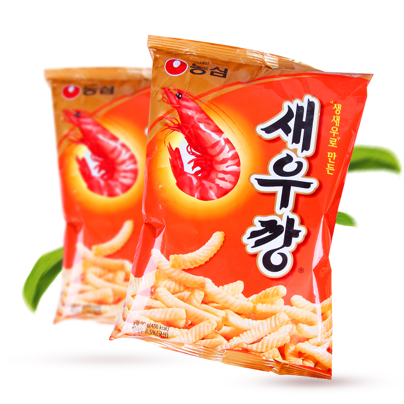 韩国农心原味虾条90g*3包追剧必备 23.00 &yen;46.00